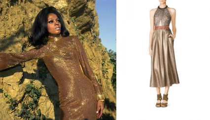 Diana Ross gold dress